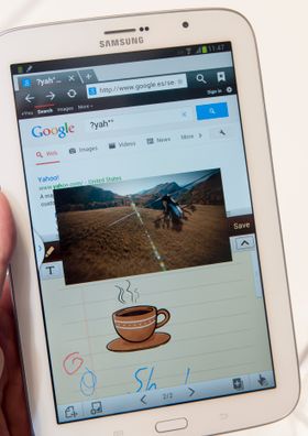På Galaxy Note 8.0 kan du gjøre tre ting samtidig.