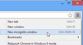 Her finner du privatsurfe-innstillingen i Chrome.