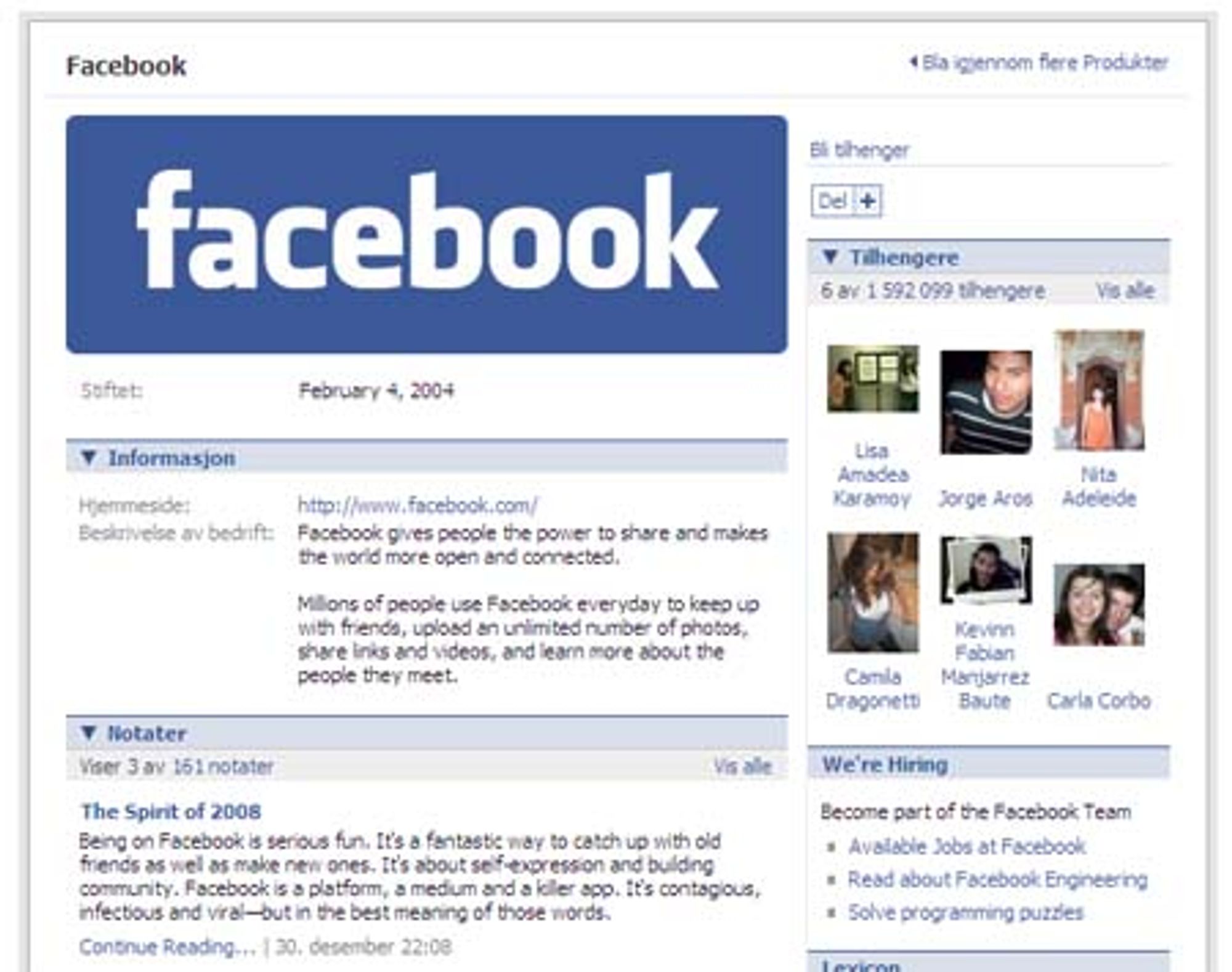 Facebook fjerde størst i verden