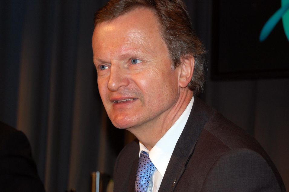 Telenorsjef Jon Fredrik Baksaas fra fremleggingen av årsresultatet i februar.