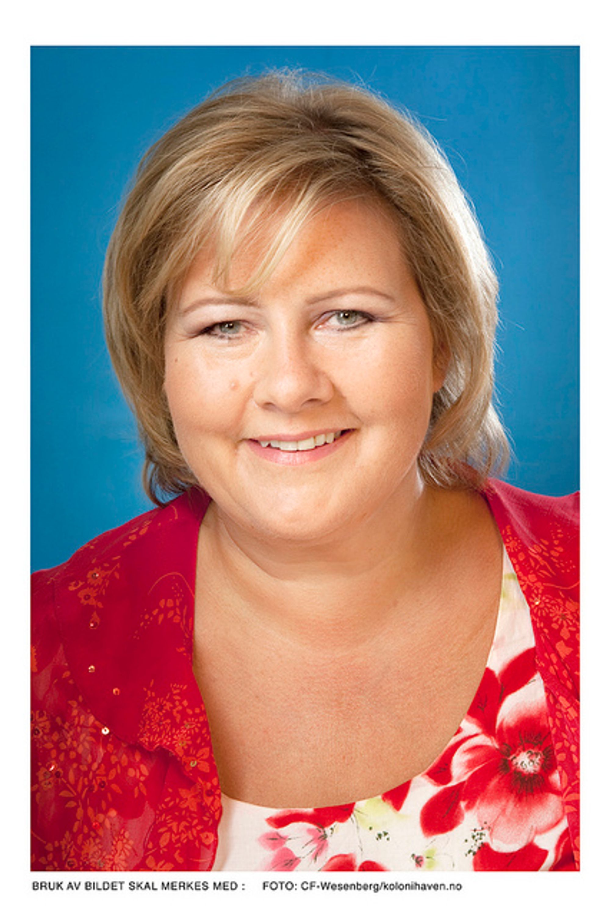 Høyre-leder Erna Solberg skal ha presset Arbeiderpartiet langt i retning av et datalagrings-kompromiss. ( Foto: Kolonihaven/C.F.Wesenberg )