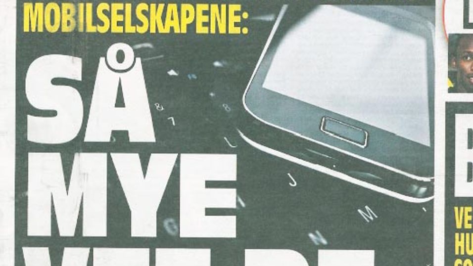 <p>Inside Telecoms funn omtales i dag bredt, og hele mobilbransjen f&aring;r testet beredskapen sin. Her er forsiden p&aring; dagens VG (faksimile).</p>