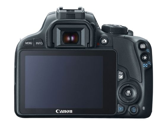 Canon EOS 100D viser oss ryggen - øh, skjermen.