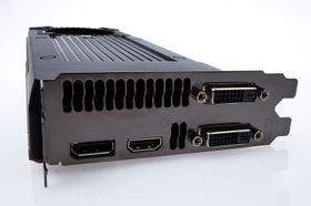Nvidia GeForce GTX 650 Ti BOOST 2 GB kommer med to DVI-utganger, HDMI og DisplayPort.