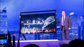 Samsung viste fram sin 85 tommer store 4KTV på CES-messen i Las Vegas i januar.