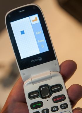 Doro har også inkludert noen enkle spill i telefonen. .