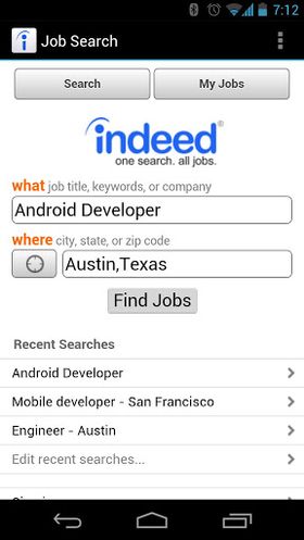 Indeed Job Search er en global tjeneste med lokal tilpasning.