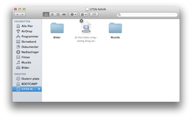I OS X er det også lett å se feil på filene.