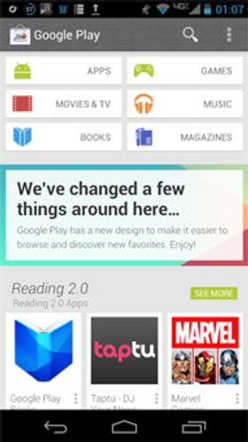 Slik kan den kommende utgaven av Google Play se ut.