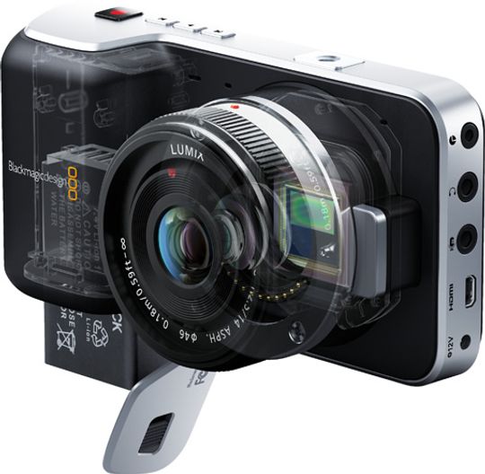 Black Magic Pocket Cinema Camera er ikke særlig stort.