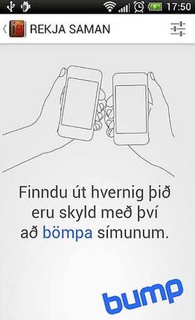 Skjermbildet av appen til Android.