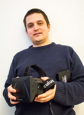 Christer-Andre Fagerslett lot oss prøve sin utviklermodell av Oculus Rift.