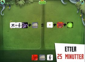 Dragonbox bytter ut tall med figurer for å gjøre det enklere å forstå hvordan man løser ligninger.