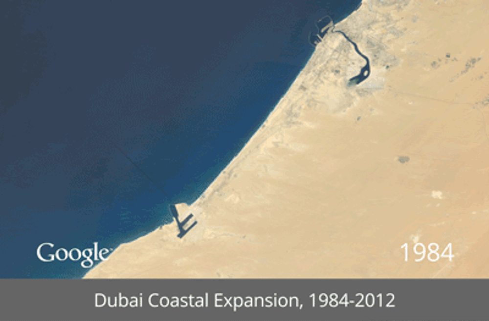 Fra kysten ved Dubai.