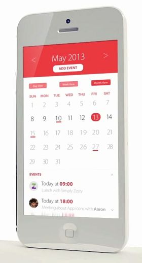 calendar in iOS 7 are unlikely to look like the concept video from Simplyzesty.com, but many are quite confident that the user interface will be more minimalist than it is today.