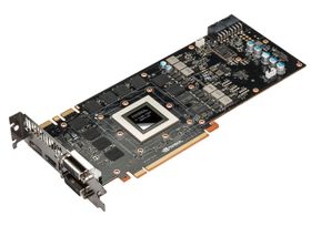 Nvidia GeForce GTX 780 med kjøleren fjernet.