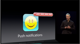 Apple has sent out a number of push messages since iCloud was launched.