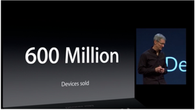 600 million iOS devices sold so far.