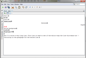 Slik ser tekstbehandleren ut.