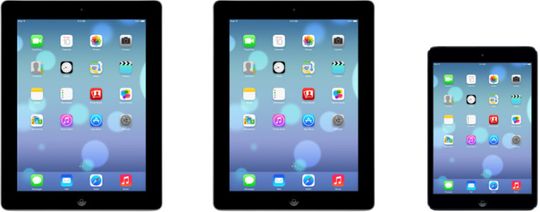 Slik ser iOS 7 ut på Apples nettbrett.
