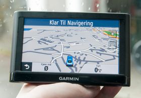 Kartvisningen fra Nüvi 54 LM. Normalt viser den langt flere veinavn i periferien rundt, men akkurat i dette området gjorde den det ikke.
