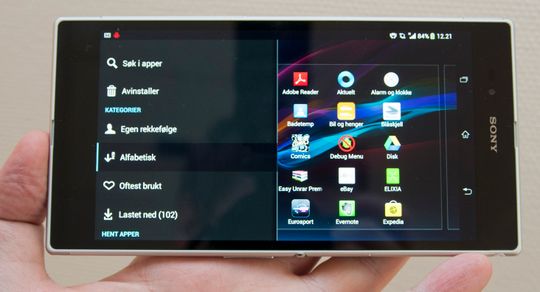 Xperia Z Ultra er den største nykommeren i september.