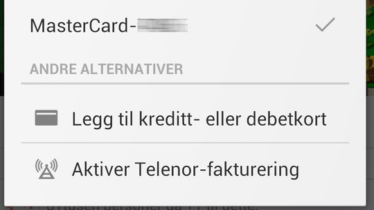 I første omgang går kritikken på Telenor Google Play-tjeneste, der du kan betale med mobilregningen. Forbrukerombudet ønsker imidlertid nye betingelser for alle mobiloperatørenes betaltjenester.