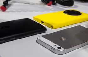 Lumia 920, Lumia 1020 og Apple iPhone 5.