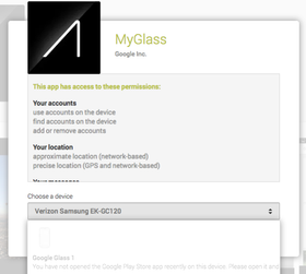 Fra MyGlass til Google Play?