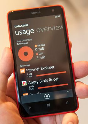 Et nyttig verktøy for å måle datatrafikk kom med da Nokia rullet ut Amber.
