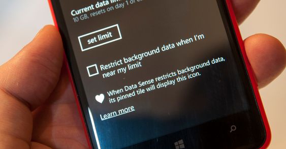 Når du har brukt opp din tilmålte datakvote, kan telefonen stoppe deg.