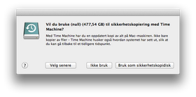 Å sette opp Time Machine med en ekstern harddisk går nesten av seg selv.