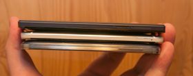 Smart sandwich. Fra toppen: Oppo Find 5, HTC One og Samsung Galaxy S4.