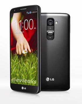 Dette pressebildet av LG G2 har lekket ut bare timer før lanseringen.