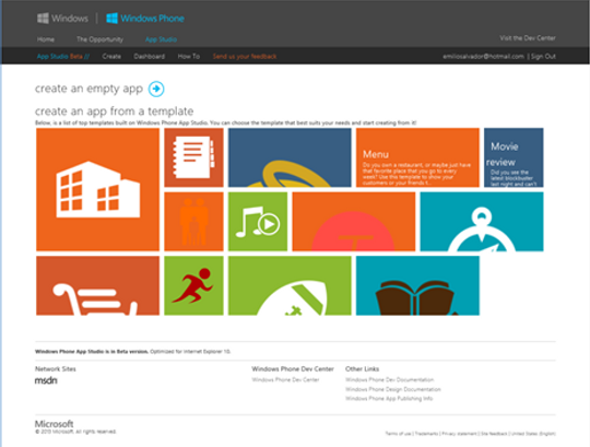 Slik ser grensesnittet for Microsofts nye utviklerverktøy ut.