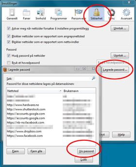 Slik finner du passordene dine i Firefox.