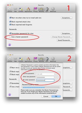 Slik setter du et hovedpassord i Firefox. Foto: Hardware.no.