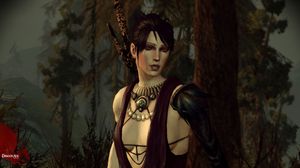 Morrigan fra Dragon Age: Origins. Fortsatt litt skeptisk.