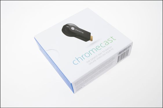 Produktesken til Chromecast.