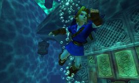 Mange har sikkert gode minner fra vann-templet i Ocarina of Time. (Bilde: Nintendo)