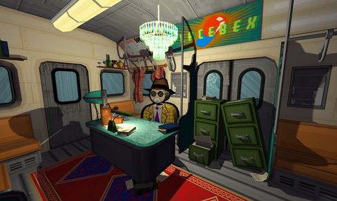 Jazzpunk satsar på å tvinge fram ein latter eller to.