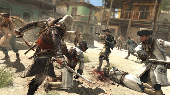 Edward Kenway, ulastelig antrukket og utstyrt.