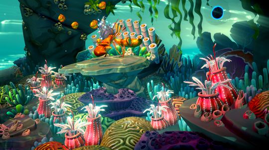 Fantasia: Music Evolved drar inspirasjon fra filmen med samme navn, for eksempel i de fargerike verdenene.