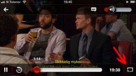Du kan starte strømmingen mens du ser på film.