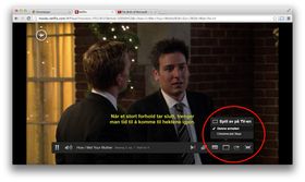 Netflix i nettleseren på PC eller Mac har også sitt eget Cast-symbol. .
