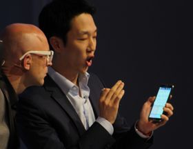 Fra Samsungs demo av Note 3 i Berlin.