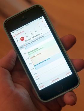 Kalenderen på iOS7.