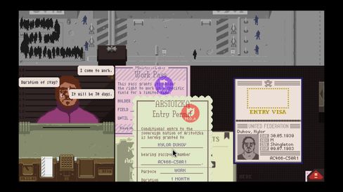 Papers, Please. (Bilde: Lucas Pope).