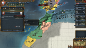 Siden jeg har en kobling til den algerske provinsen Tlemcen har jeg et anerkjent grunnlag for å sende min portugisiske armé inn og ta den med makt.