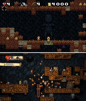 Gamle og nye Spelunky.